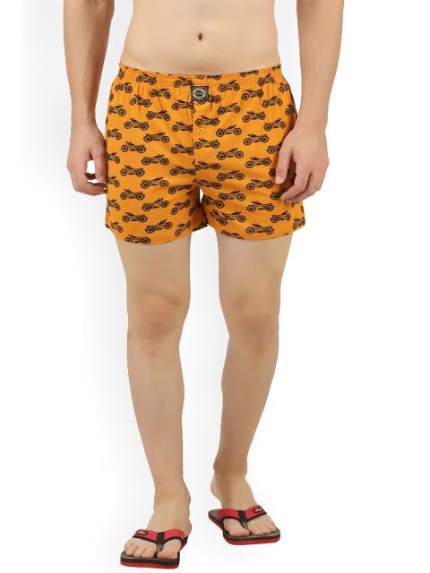 

Joven Men Yellow Printed Boxers, Mustard