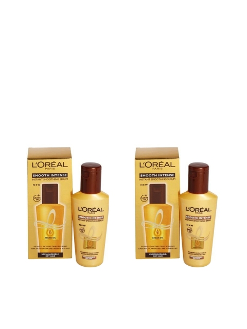 

LOreal Paris Unisex Set Of 2 Smooth Intense Smoothing Serum 100 ml, Gold