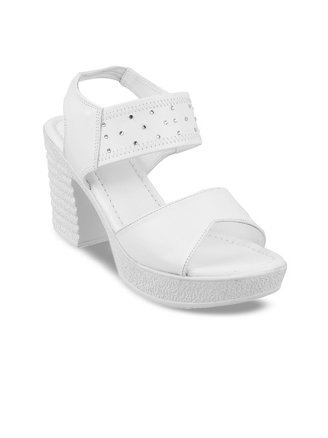 

Mochi Women White Solid Heels