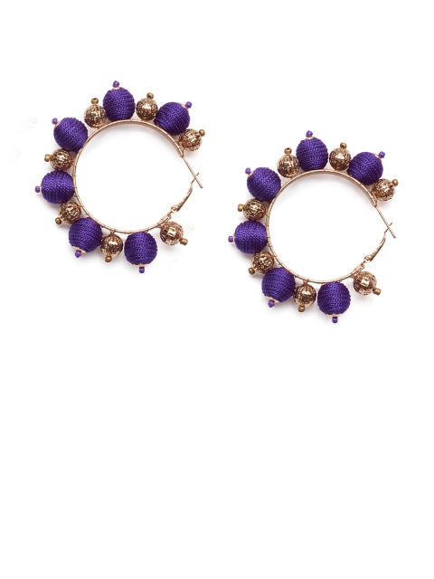 

Foxy Sperks Purple Circular Hoop Earrings