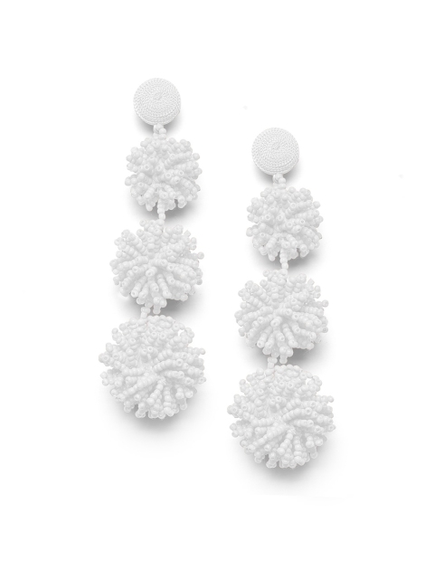 

Foxy Sperks White Contemporary Drop Earrings