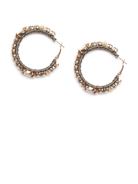 

Foxy Sperks Gold-Toned Circular Hoop Earrings