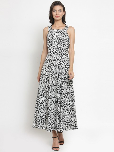 

Latin Quarters Women Off-White Printed Maxi Dress