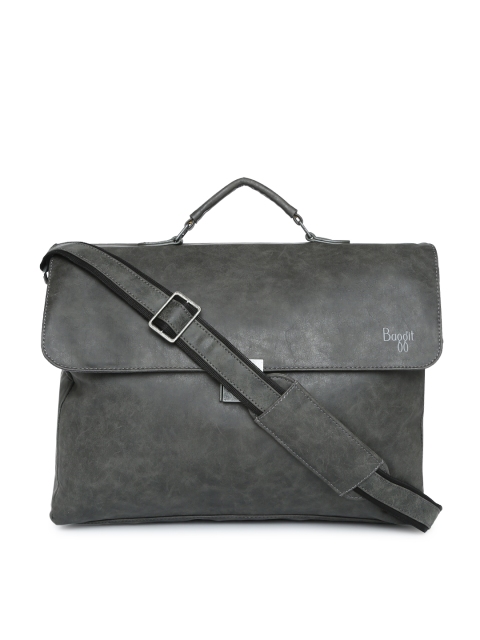 

Baggit Grey Solid Messenger Bag