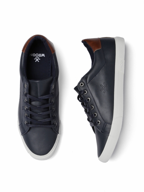 

WROGN Men Navy Blue Sneakers