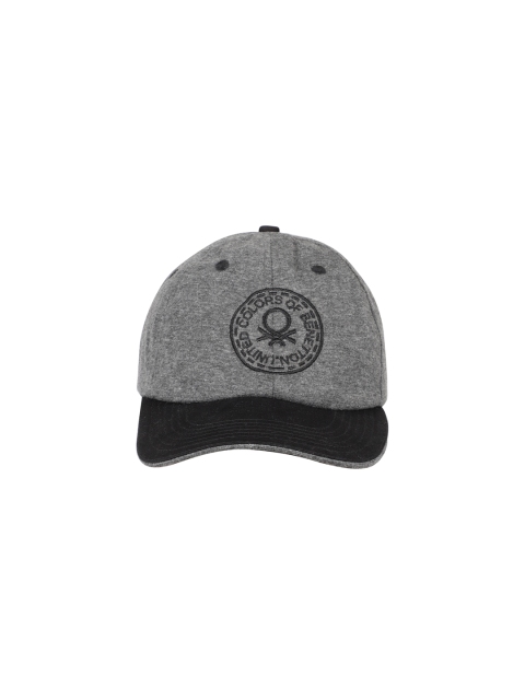 

United Colors of Benetton Unisex Grey Embroidered Baseball Cap