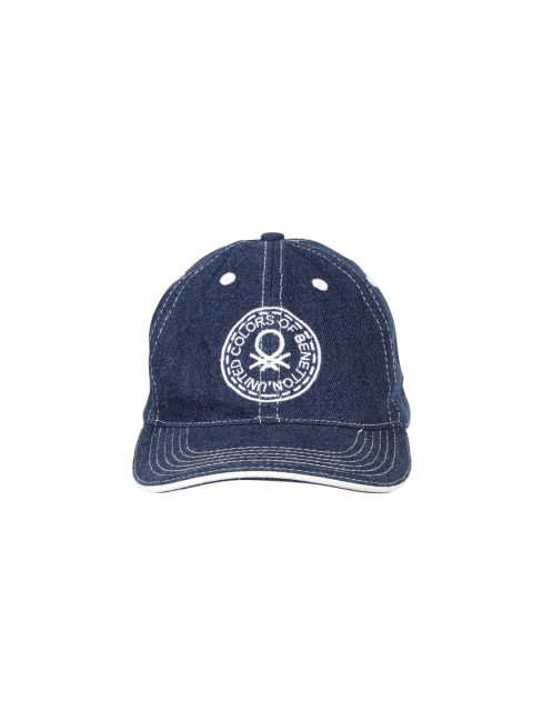 

United Colors of Benetton Unisex Blue Embroidered Baseball Cap