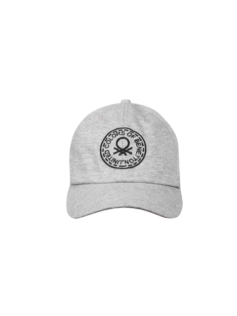 

United Colors of Benetton Unisex Grey Solid Baseball Cap