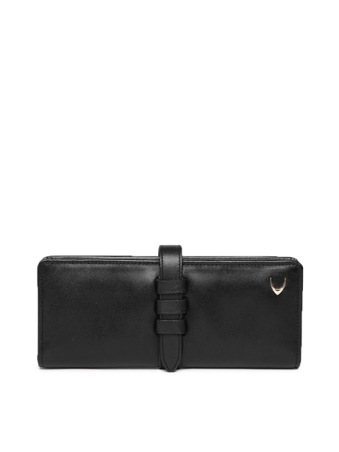 

Hidesign Women Black Solid Two Fold Leather Wallet