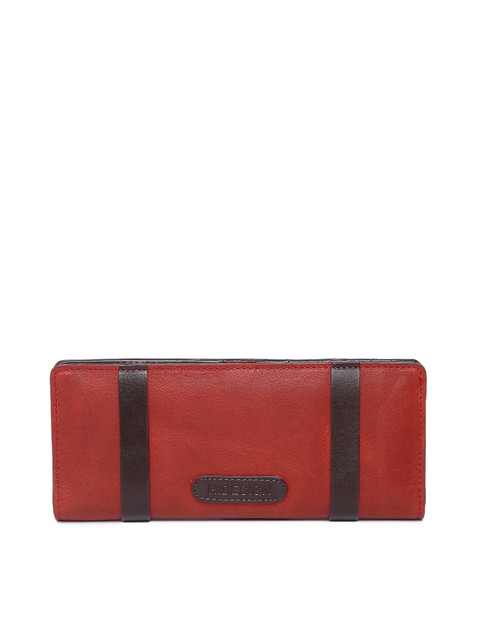 

Hidesign Women Red Solid Two Fold Leather Wallet