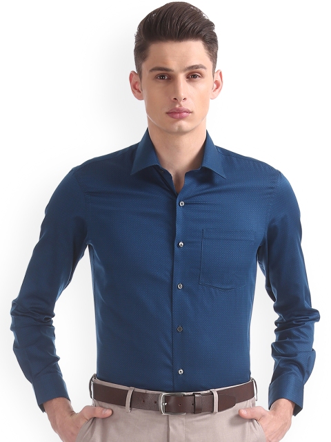 

Arrow Men Blue Slim Fit Printed Formal Shirt