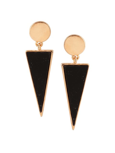 

Kazo Gold-Plated Triangular Drop Earrings, Black