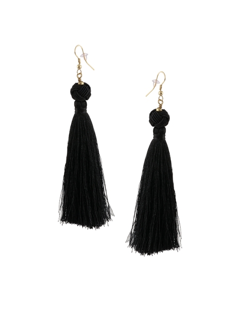 

Kazo Black Contemporary Drop Earrings