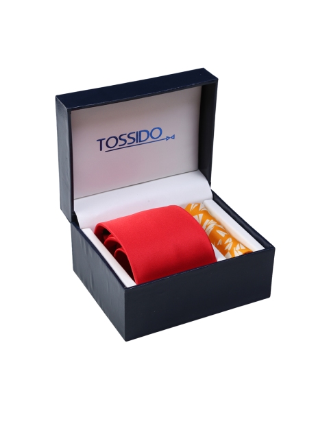 

Tossido Men Red & Yellow Accessory Gift Set