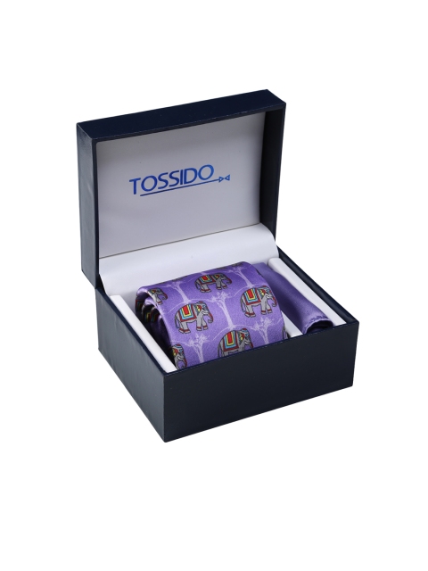 

Tossido Men Purple Accessory Gift Set