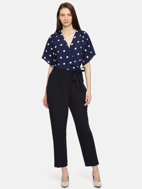 

her by invictus Navy Blue Printed Basic Jumpsuit