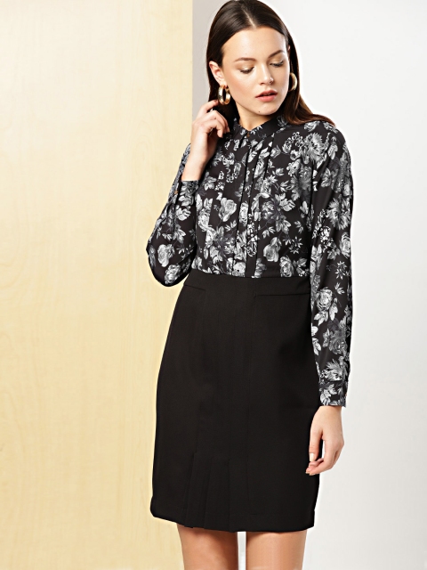 

her by invictus Women Black Printed Shirt Dress