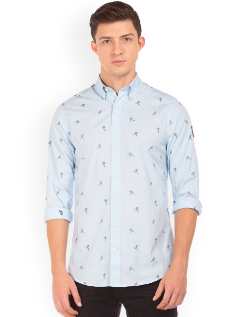 

GANT Men Blue Regular Fit Printed Casual Shirt