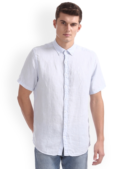 

GANT Men Blue Regular Fit Solid Casual Shirt
