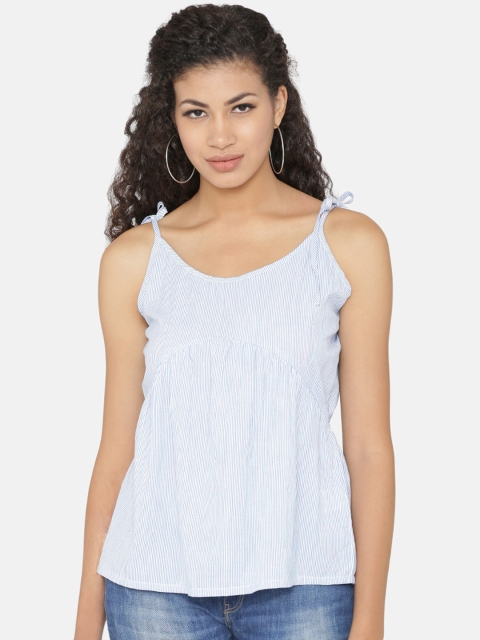 

Yaadleen Women Blue Striped Top