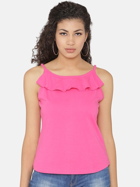 

Yaadleen Women Pink Solid Top