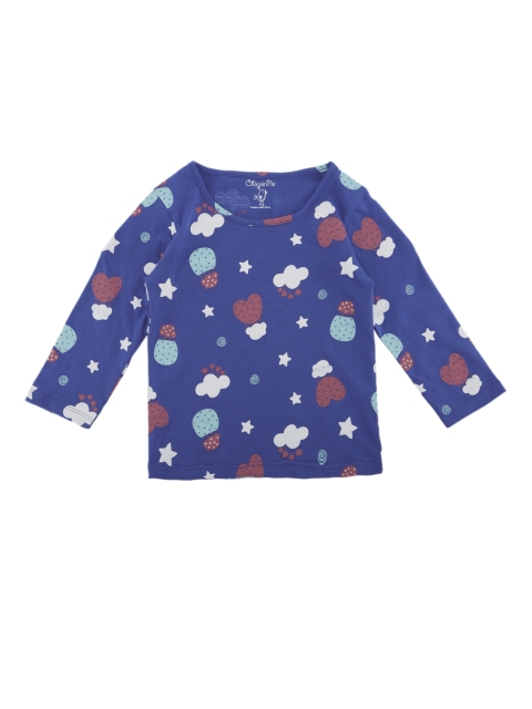 

Chirpie Pie by Pantaloons Girls Navy Blue Printed Round Neck T-shirt