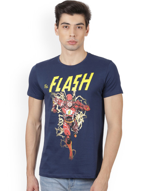 

Free Authority Men Navy Blue DC COMICS Printed Round Neck T-Shirt