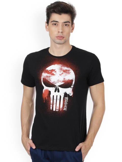 

Free Authority Men Black Punisher Printed T-shirt