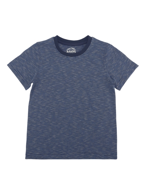 

CHALK by Pantaloons Boys Navy Blue Striped Round Neck T-shirt
