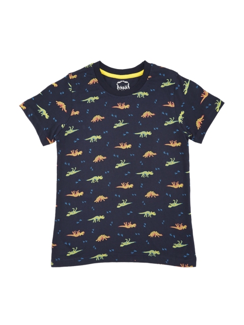 

CHALK by Pantaloons Boys Navy Blue Printed Round Neck T-shirt
