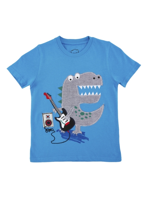 

CHALK by Pantaloons Boys Blue Printed Round Neck T-shirt