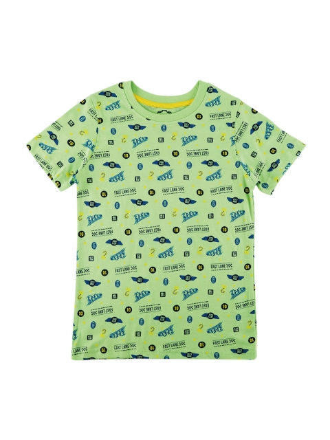 

CHALK by Pantaloons Boys Green Printed Round Neck T-shirt