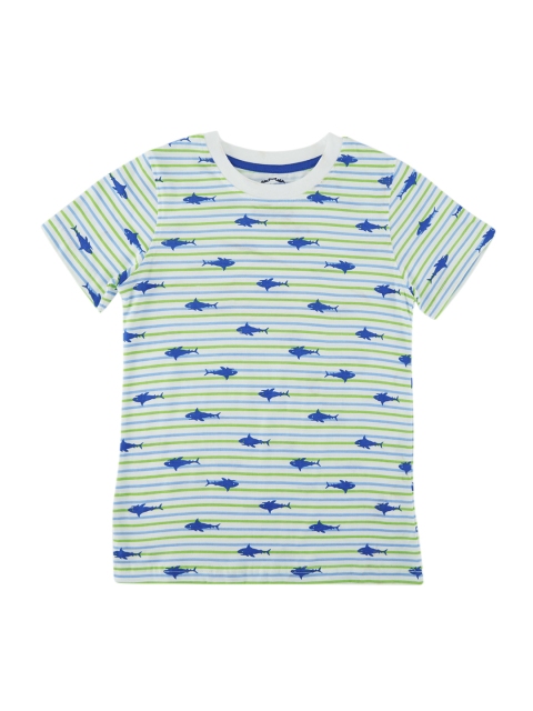 

CHALK by Pantaloons Boys Blue Printed Round Neck Pure Cotton T-shirt
