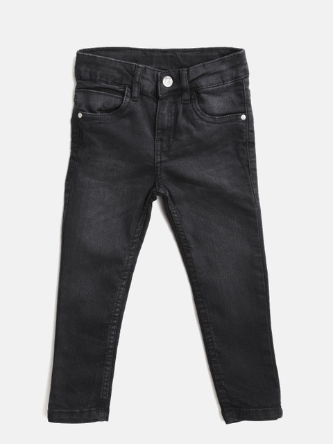 

Losan Boys Black Regular Fit Mid-Rise Clean Look Stretchable Jeans