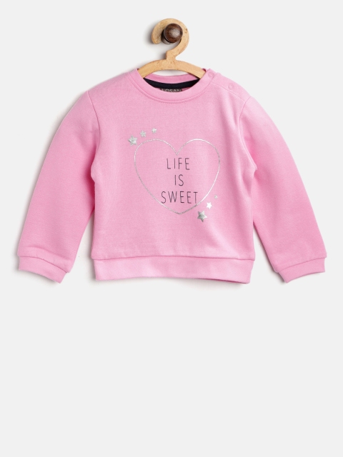 

Losan Girls Pink Printed Sweatshirt