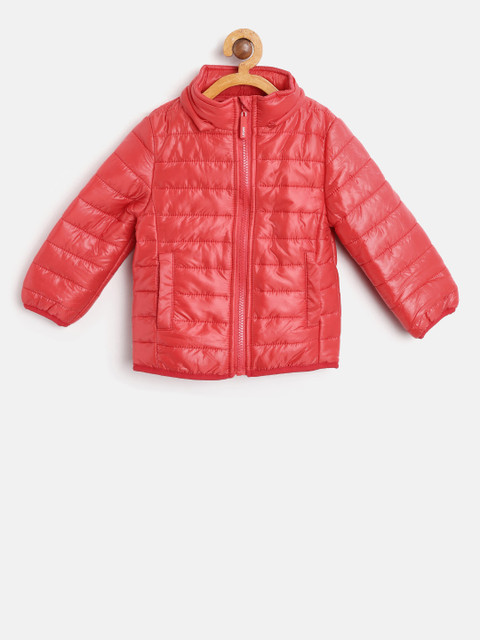 

Losan Girls Red Puffer Jacket with Detachable Hood