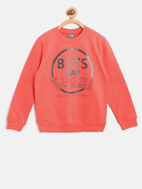 

Losan Boys Orange Printed Sweatshirt