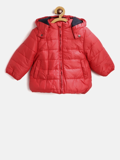

Losan Boys Red Solid Hooded Padded Jacket
