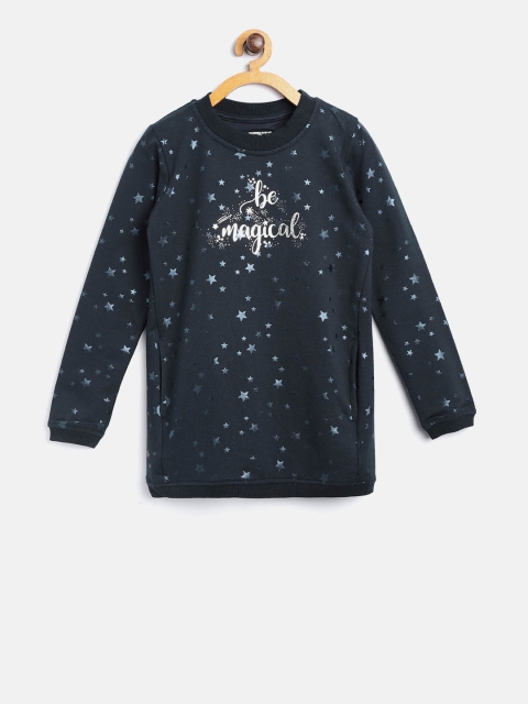 

Losan Girls Navy Blue Printed Sweatshirt