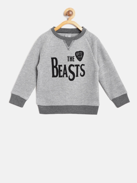 

Losan Boys Off-White & Charcoal Grey Printed Sweatshirt