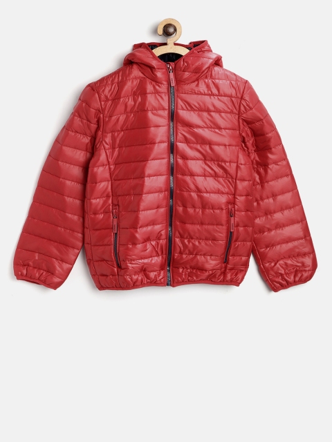 

Losan Boys Red Solid Hooded Padded Jacket