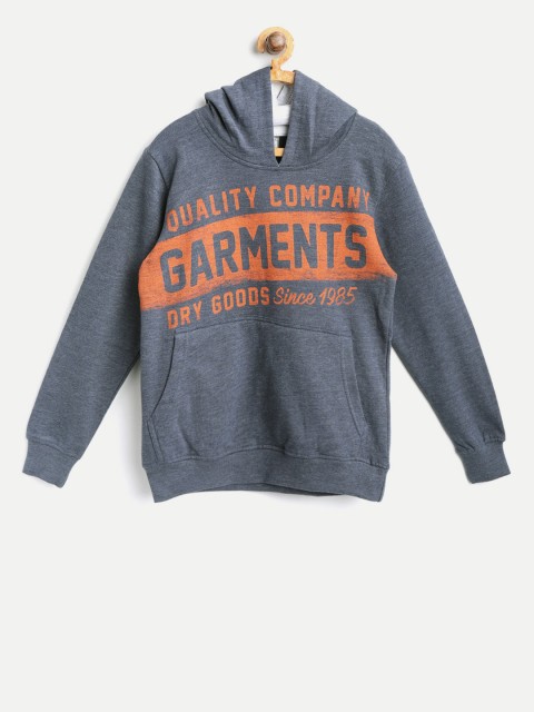

Losan Boys Navy Blue Printed Hooded Sweatshirt