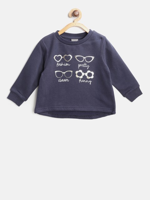 

Losan Girls Navy Blue Printed Sweatshirt