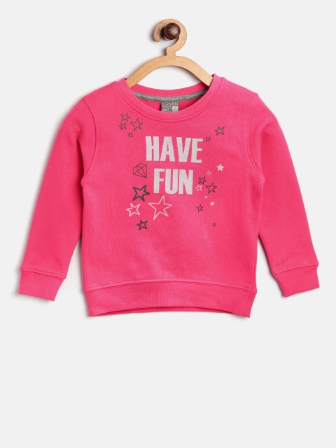 

Losan Girls Pink Printed Sweatshirt