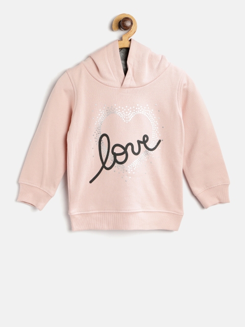 

Losan Girls Pink Printed Hooded Sweatshirt