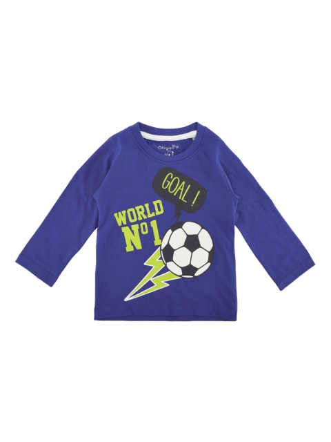 

Chirpie Pie by Pantaloons Boys Blue Printed Round Neck T-shirt