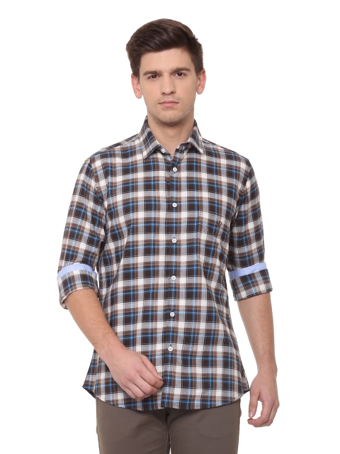 

Van Heusen Sport Men Blue & Red Checked Casual Shirt
