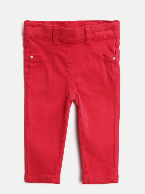 

Losan Girls Red Solid Treggings