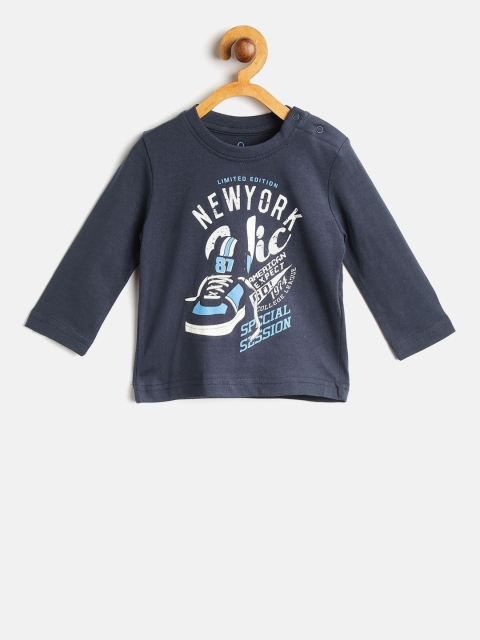 

Losan Boys Navy Blue Printed Round Neck T-shirt