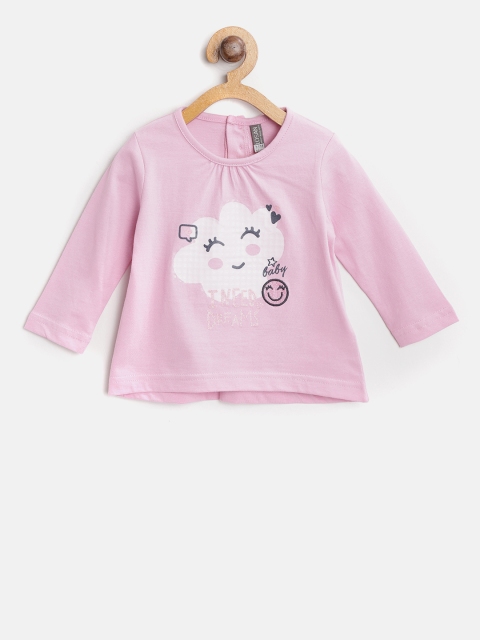 

Losan Girls Lavender Printed A-Line Top